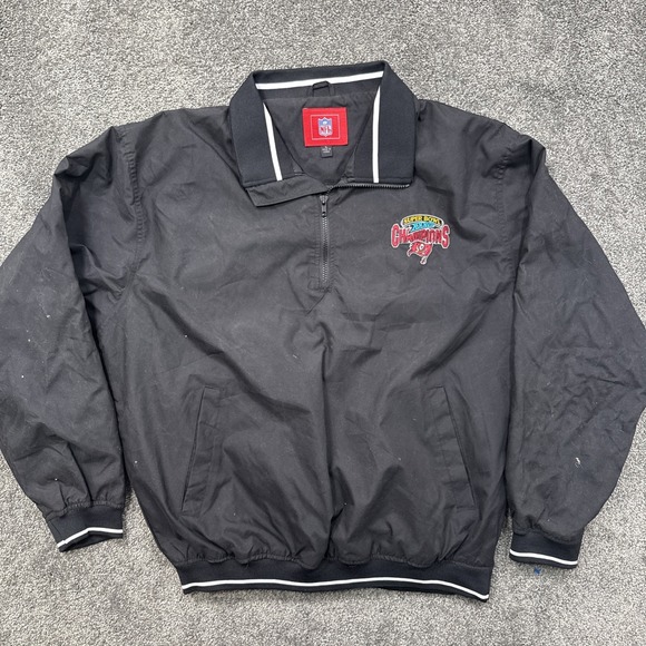 NFL Other - VTG Mens L Tampa Bay Buccaneers Super Bowl XXXVII 37 Pullover 1/4 Zip Jacket NFL
